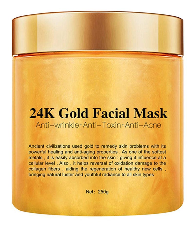 KlsyChry 24K Gold Peel Off Face Mask, Rejuvenating Collagen Facial Mask For Flawless Skin, Reduces Fine Lines & Wrinkles, Clears Acne, Minimizes Pores, Moisturizes & Firms Up Your Skin, 250g - Image 1